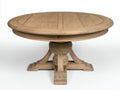 Table de jardin - Bois - 135 x 135 x 77 cm - Chêne vieilli - Style classique