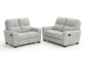 Ensemble de canapés-Cuir synthétique-198x96x97 cm-Gris clair-Style moderne