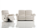 Ensemble de canapés-Cuir synthétique-175x92x98 cm-Blanc-Style classique