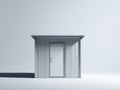 Abri de jardin - Acier - 195 x 140 x 210 cm - Gris clair - Style minimaliste